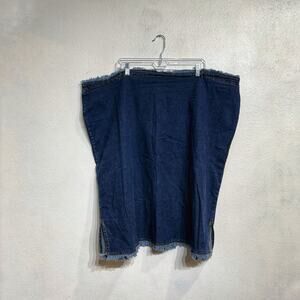 Jamie Nicole Collection Denim Raw Hem Midi Skirt Sz 32